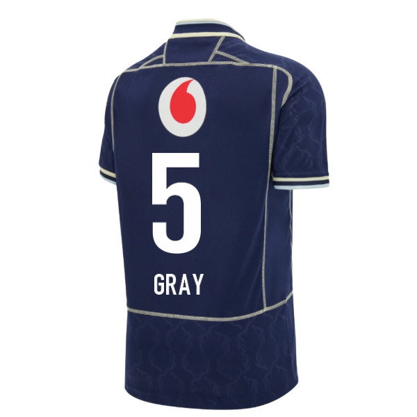 2026 2027 Scotland Rugby Shirt Home Replica Apparel (Kids) (Gray 5)-ProGear Kits
